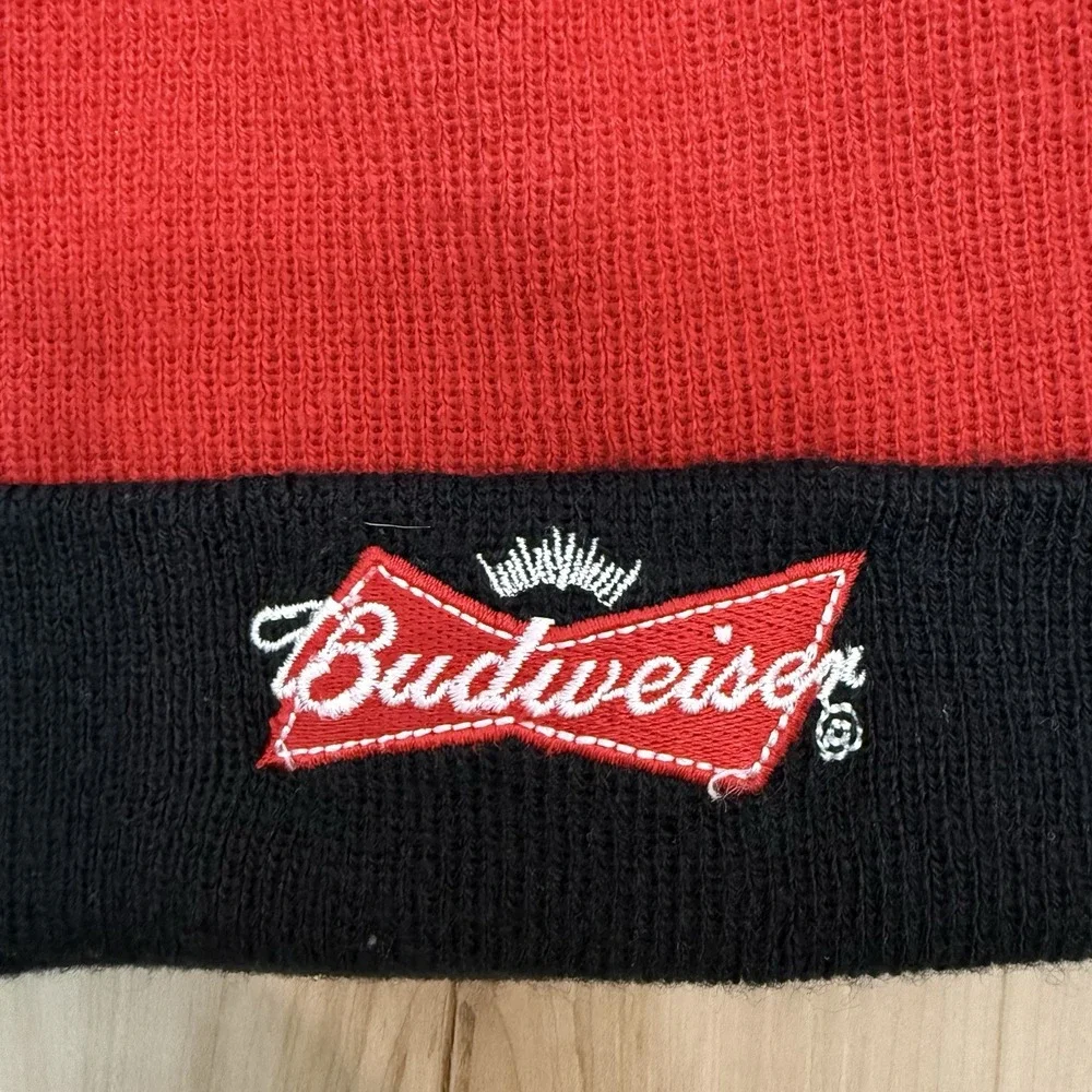Chicago Bulls Budweiser NBA Black Knit Beanie Hat Unisex Adult Size Small